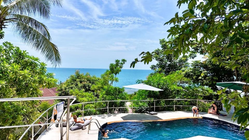 Natural landscape, View (from property/room), Pool view, Sea view, Swimming pool, Swimming pool