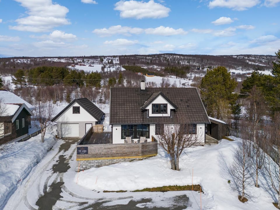 Property building, Bird's eye view, Winter