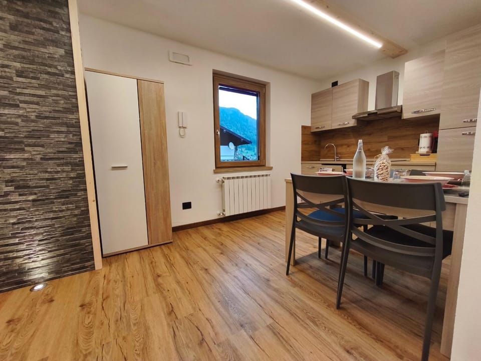 Kitchen or kitchenette, Dining area, stove
