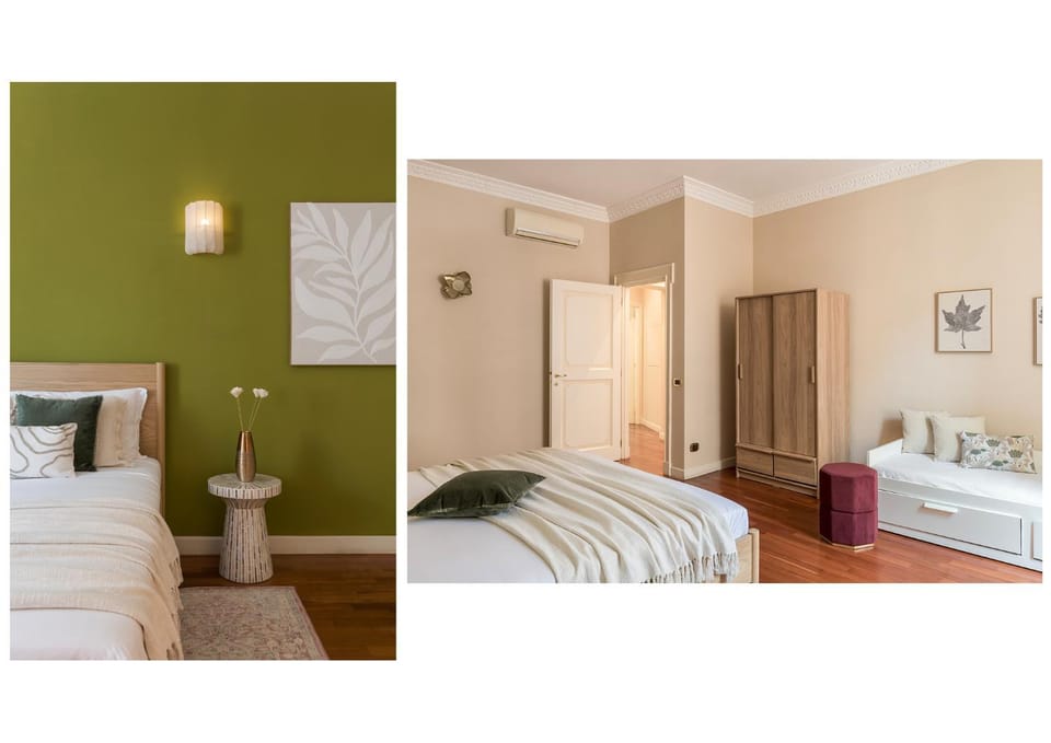 Bed, Photo of the whole room, Bedroom, air conditioner