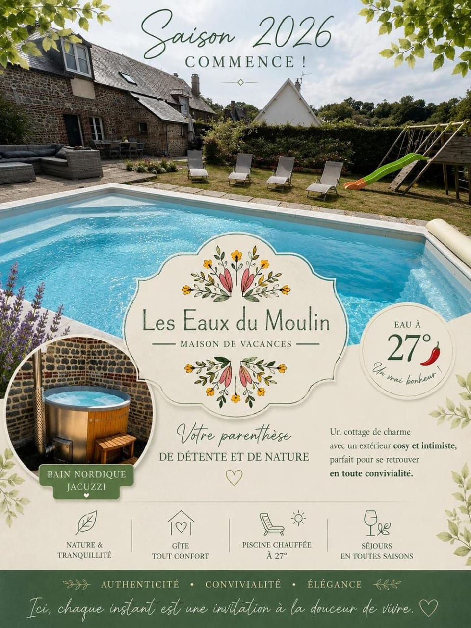 Entre la mer et le lac avec piscine et jacuzzi House in Normandy