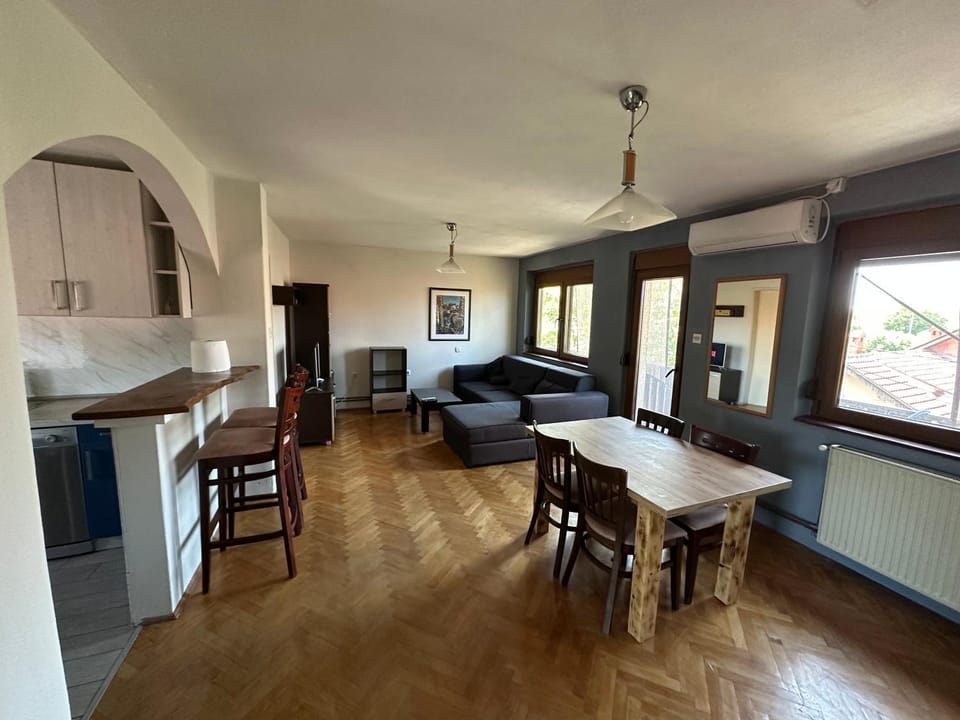 Kitchen or kitchenette, Living room, Dining area