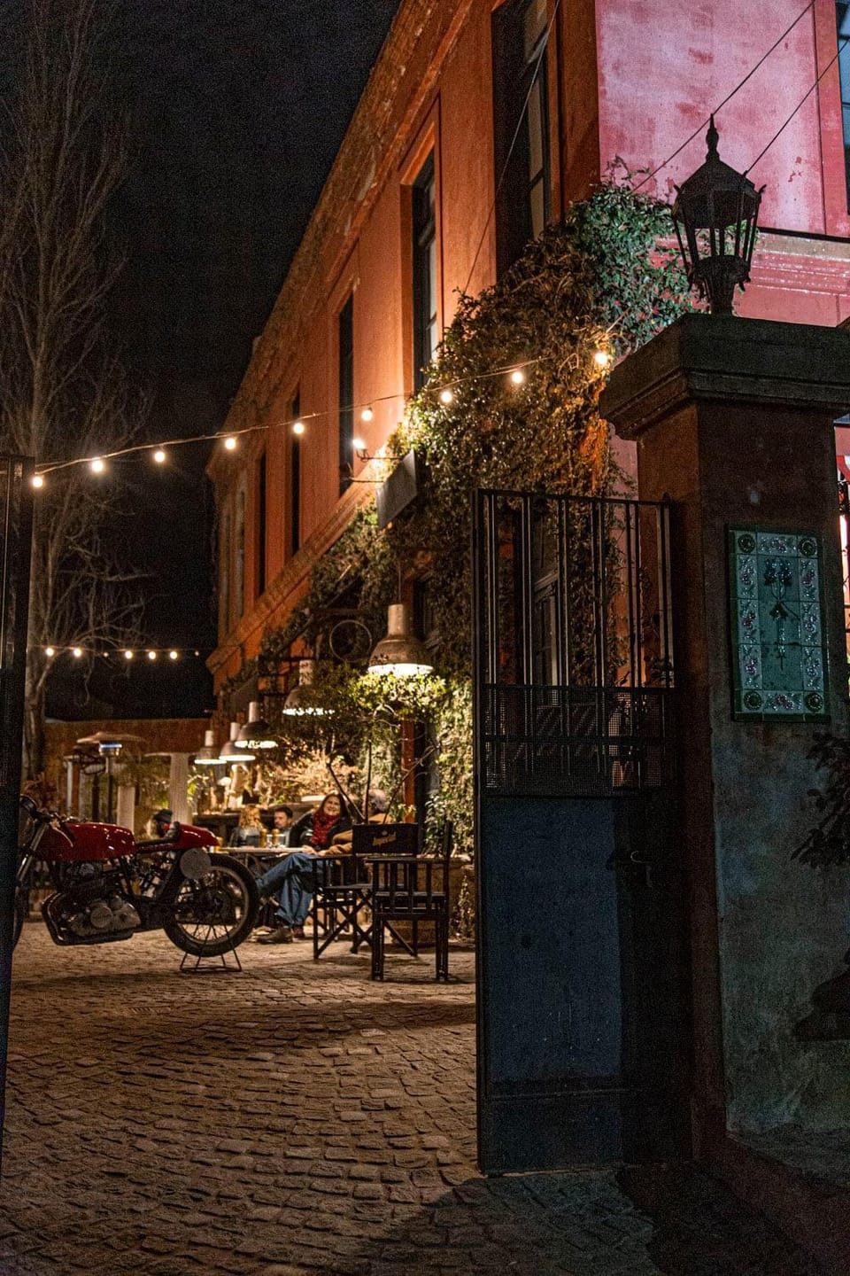 Property building, Patio, Night