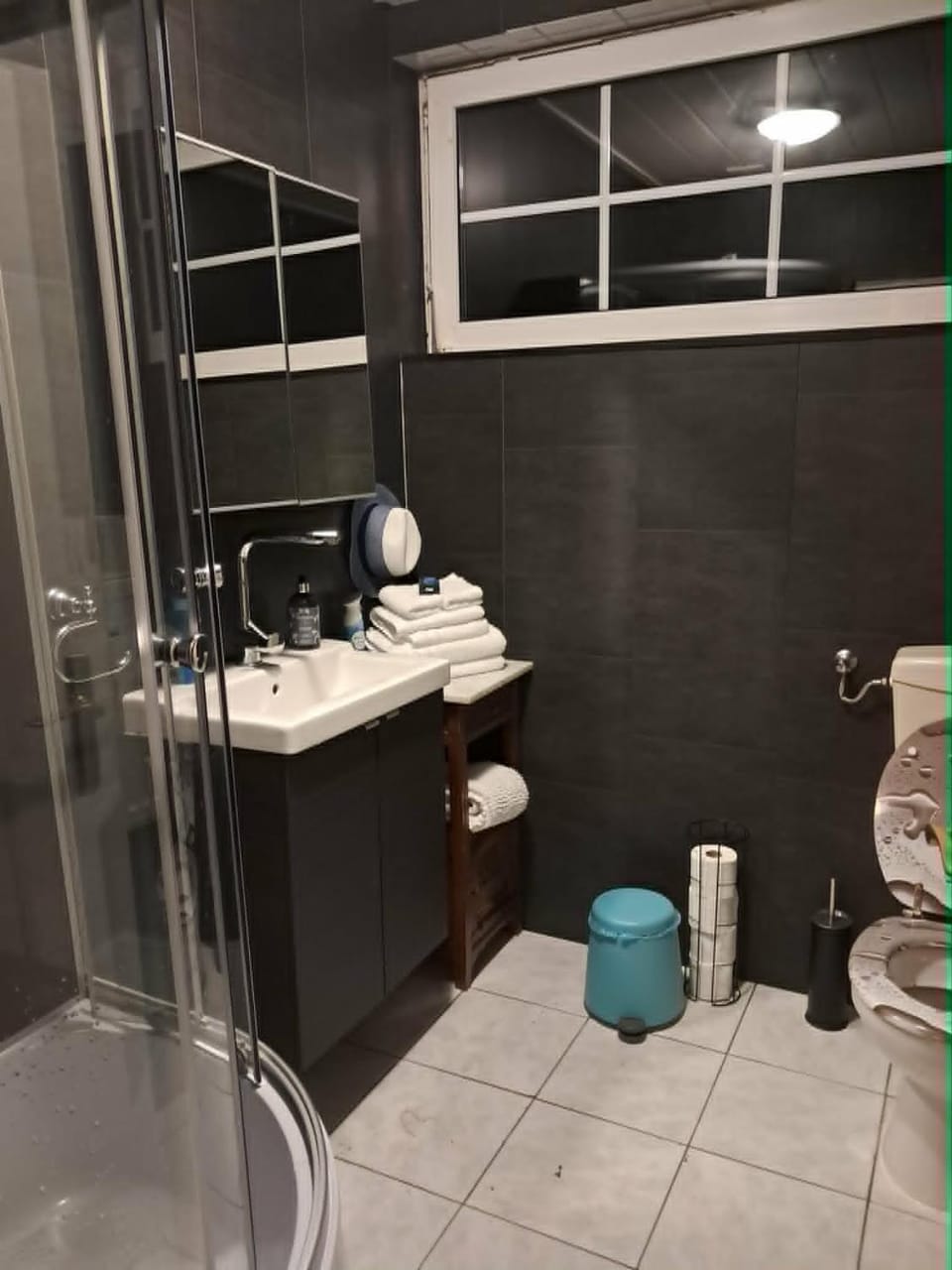 Shower, Toilet, Bathroom, towels