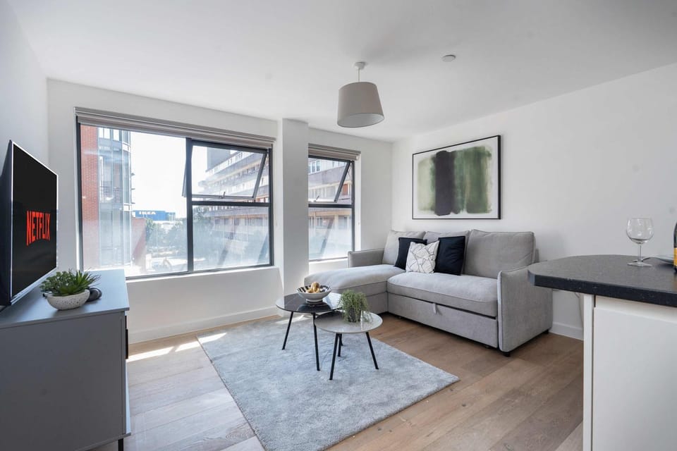 Smart One Bed Apartment with Twin Beds Apartment in Southampton