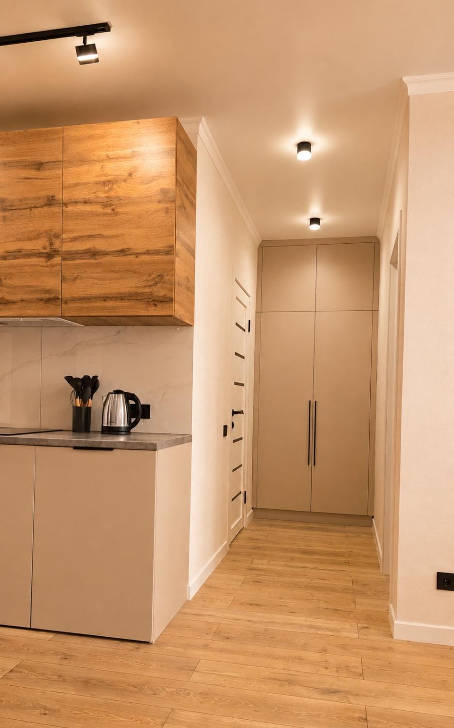 Kitchen or kitchenette, wardrobe