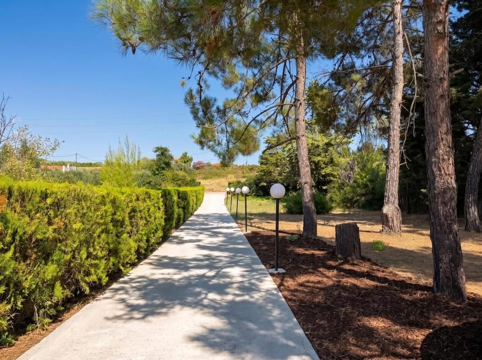 Potidea Private Garden Villa 4,000 m Plot Sea View BBQ House in Halkidiki