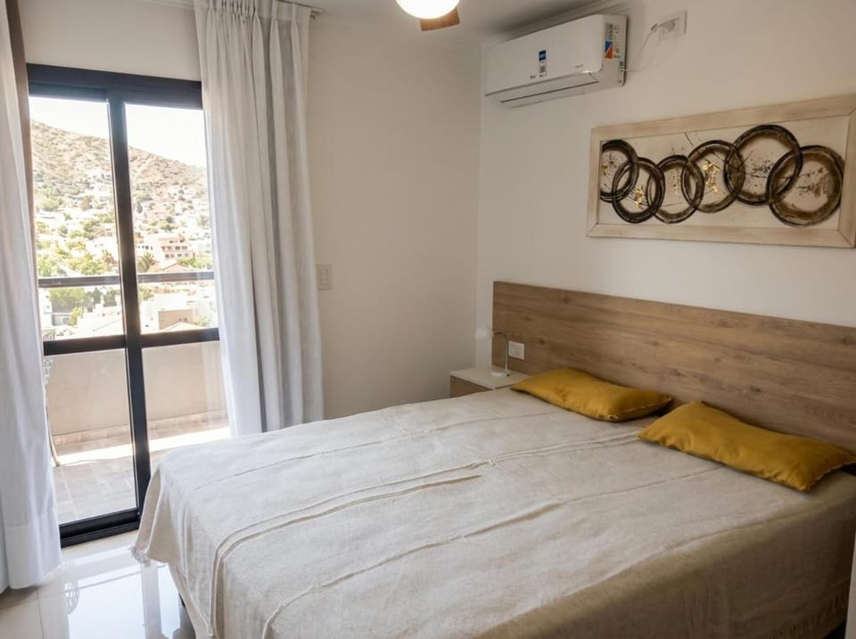Bed, Photo of the whole room, Bedroom, towels, air conditioner