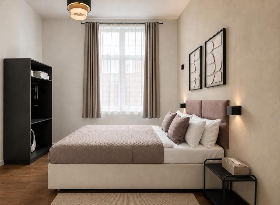 Bed, Photo of the whole room, Bedroom, wardrobe