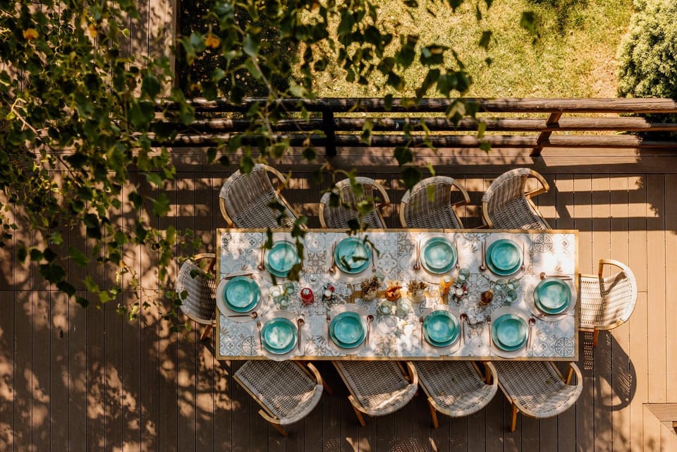Day, Garden, View (from property/room), Balcony/Terrace, Food and drinks, Dining area, Garden view, Drinks
