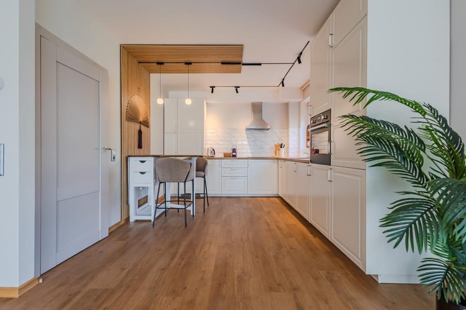Kitchen or kitchenette, oven, stove