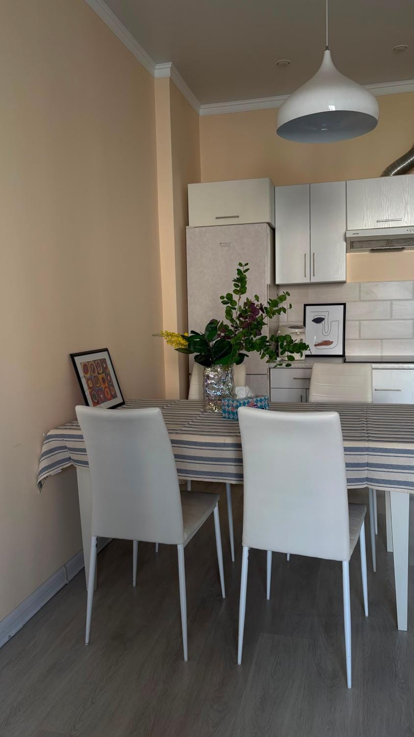 Kitchen or kitchenette, Dining area, stove