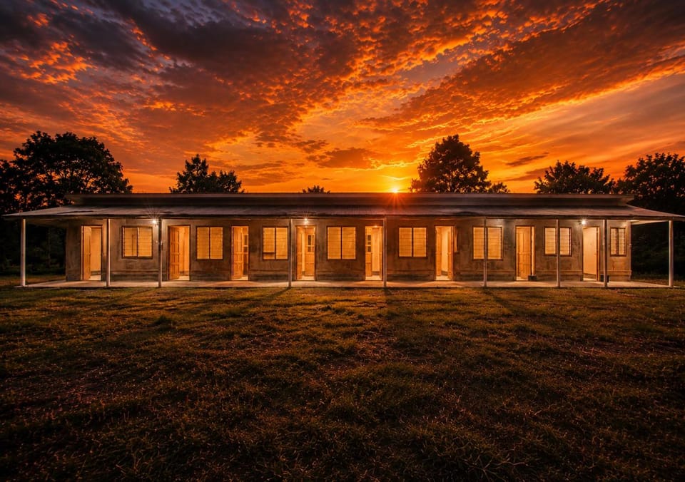 Property building, Sunset