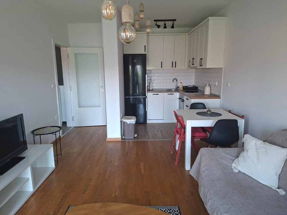 Dining area, dishwasher, oven, stove