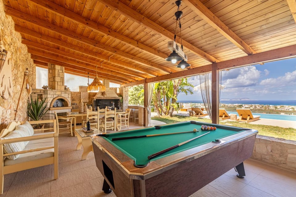 Patio, Natural landscape, Billiard, Pool view, Swimming pool