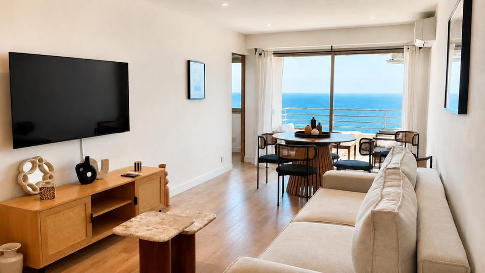 2BR Sea View Central 1 Min from Monaco House in Avenue du Carnier
