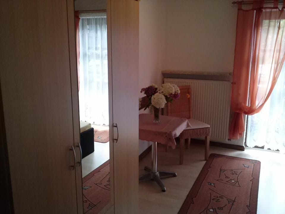 Seating area, wardrobe