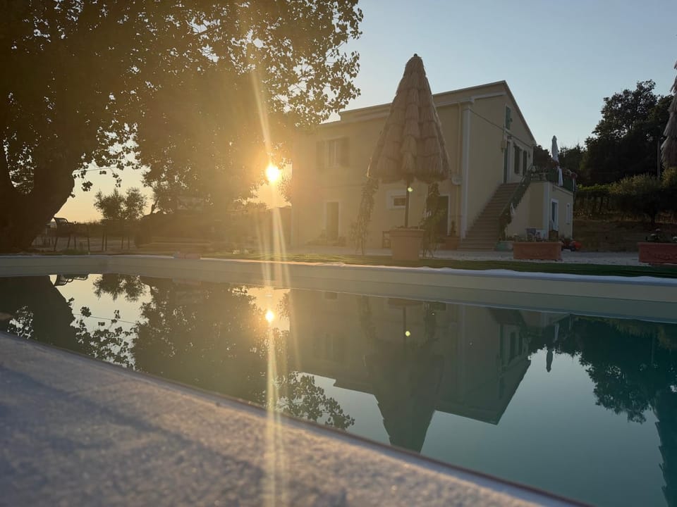 Pool view, Swimming pool, Sunset