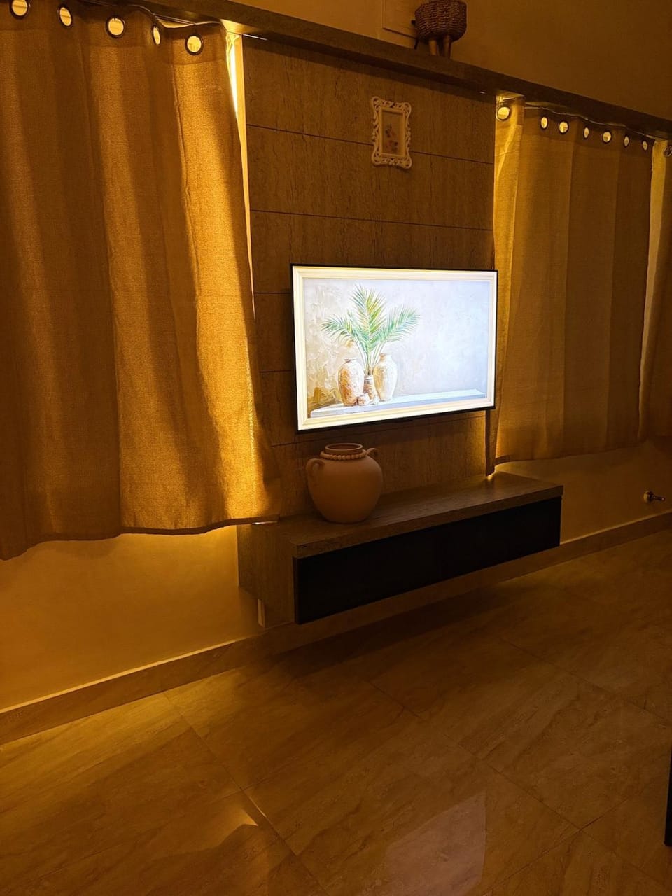 Beige Airy Green Views 1BHK Apartment in Bengaluru