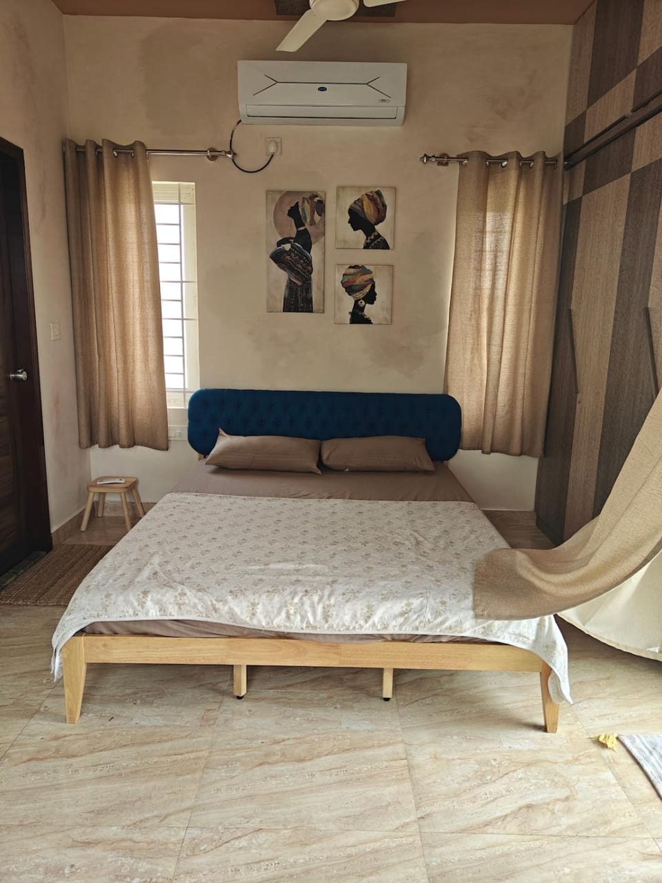 Beige Airy Green Views 1BHK Apartment in Bengaluru