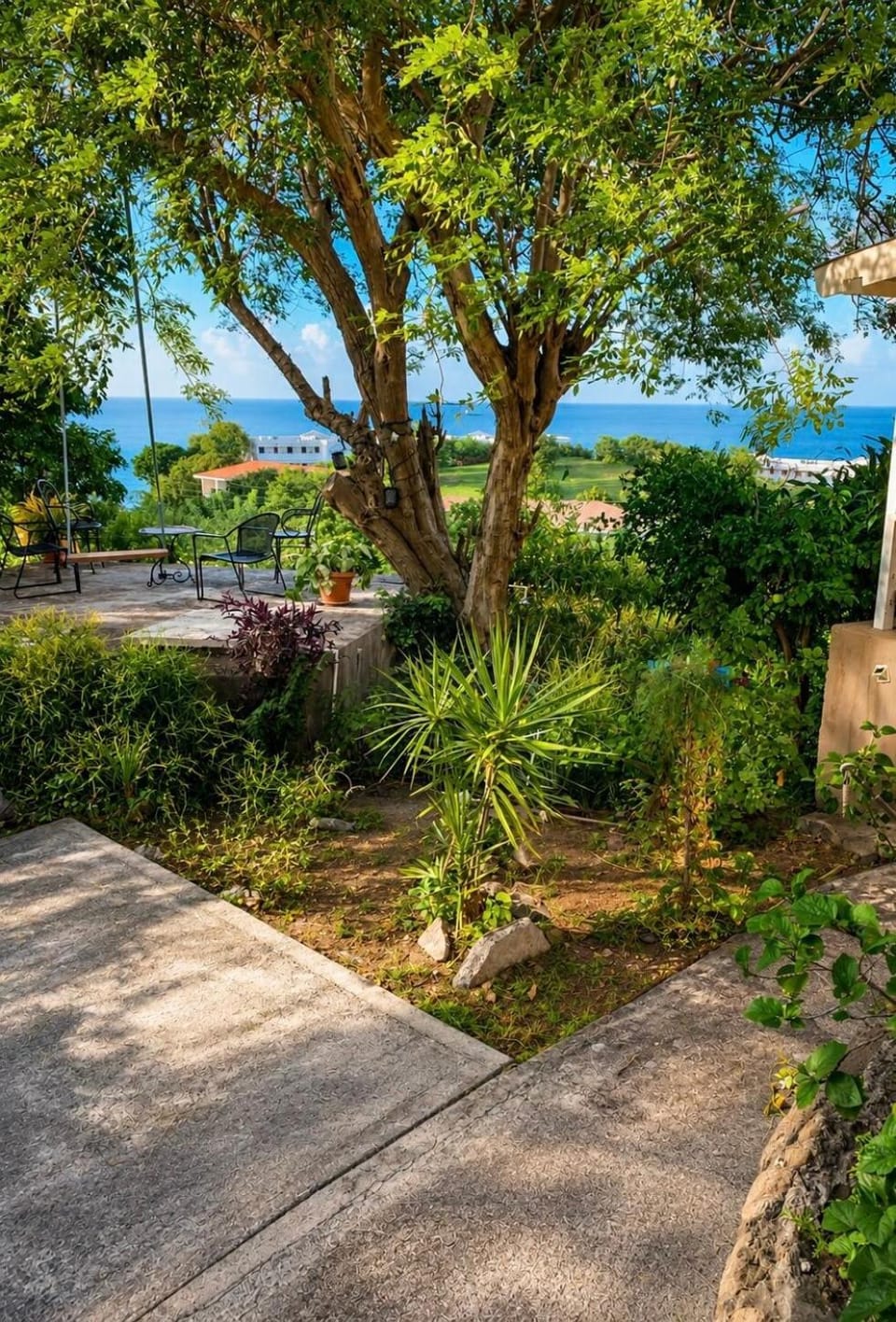 Natural landscape, Garden, Garden view, Sea view