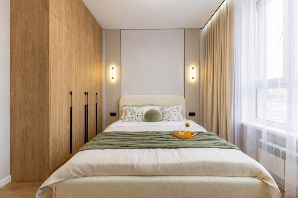 Bed, Photo of the whole room, Bedroom, wardrobe