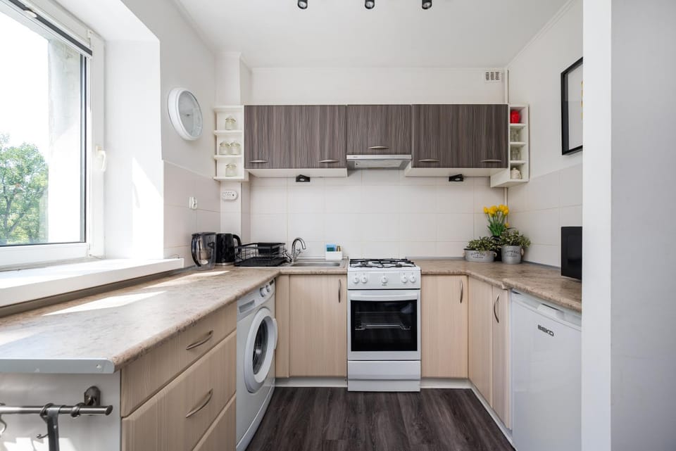 Kitchen or kitchenette, oven, stove