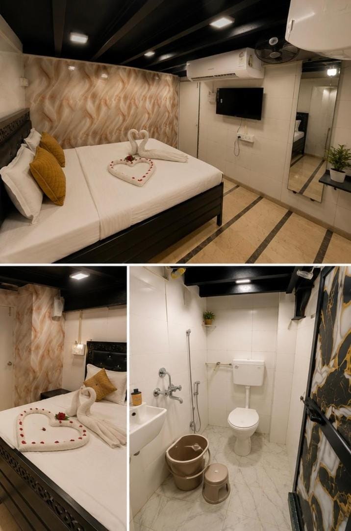 Bed, Bathroom, TV and multimedia, Photo of the whole room, Bedroom, towels