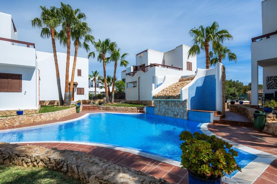 Property building, Living room, Swimming pool