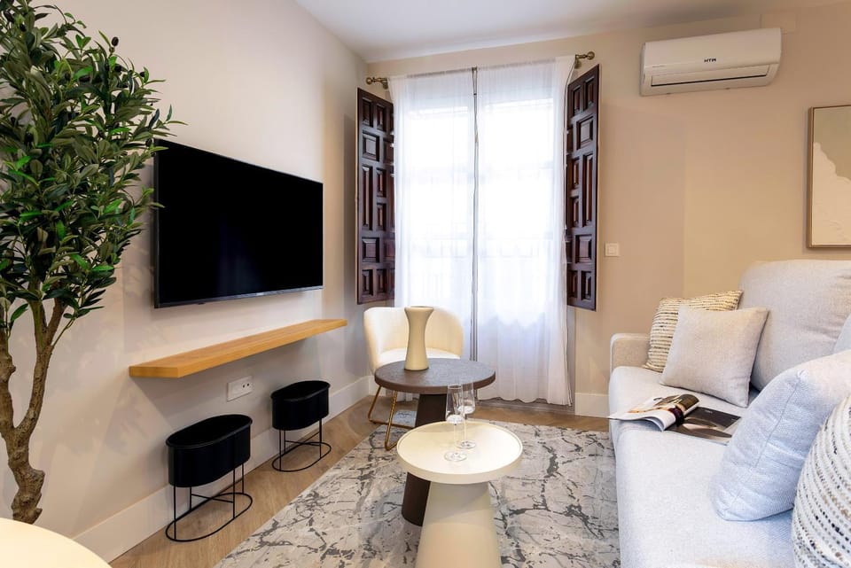 TV and multimedia, Living room, Seating area, air conditioner