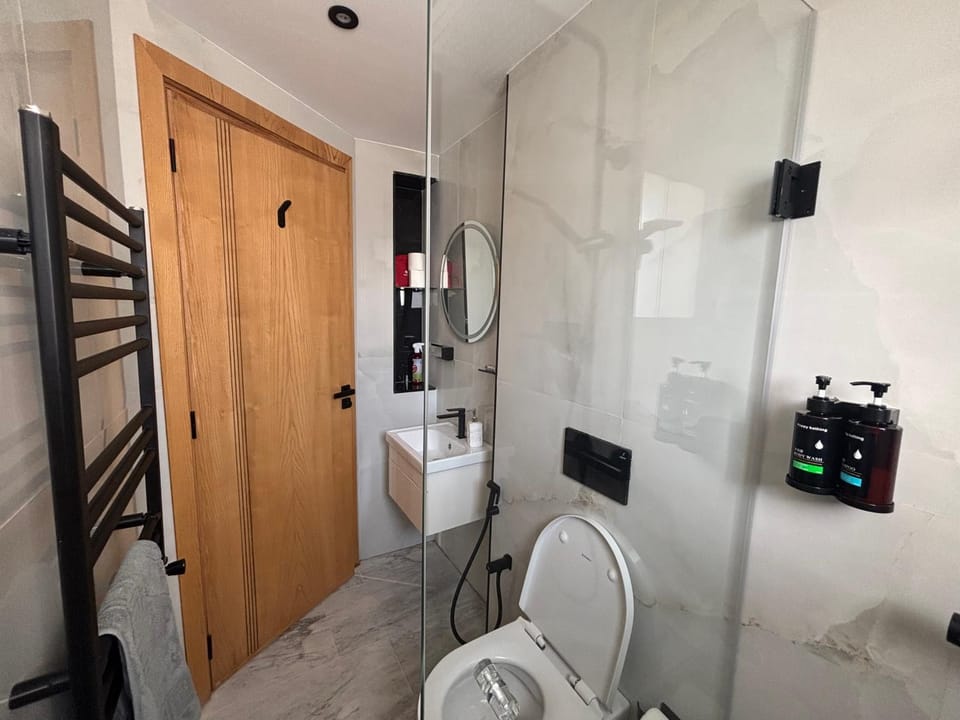 Shower, Toilet, hair dryier