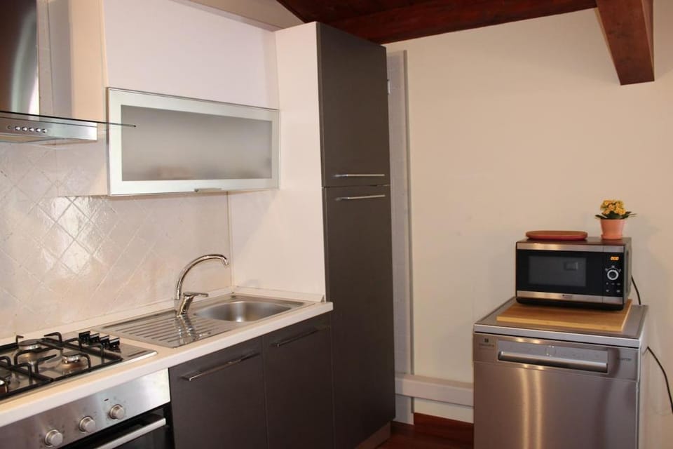 Kitchen or kitchenette, dishwasher, oven, stove, toaster