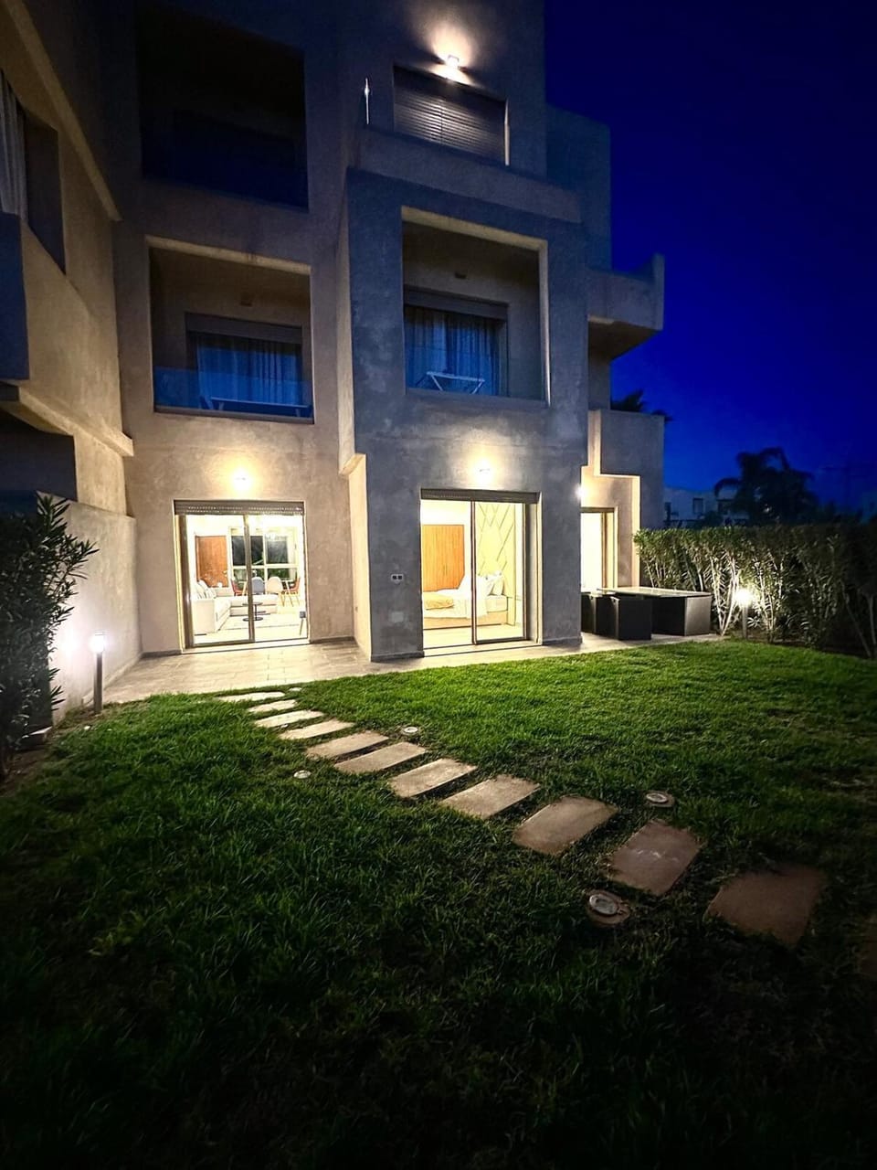 Night, Garden, Garden view