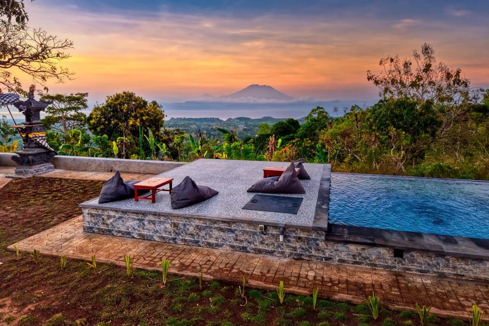 Garden, Garden view, Mountain view, Pool view, Sea view, Swimming pool, Sunset, sunbed