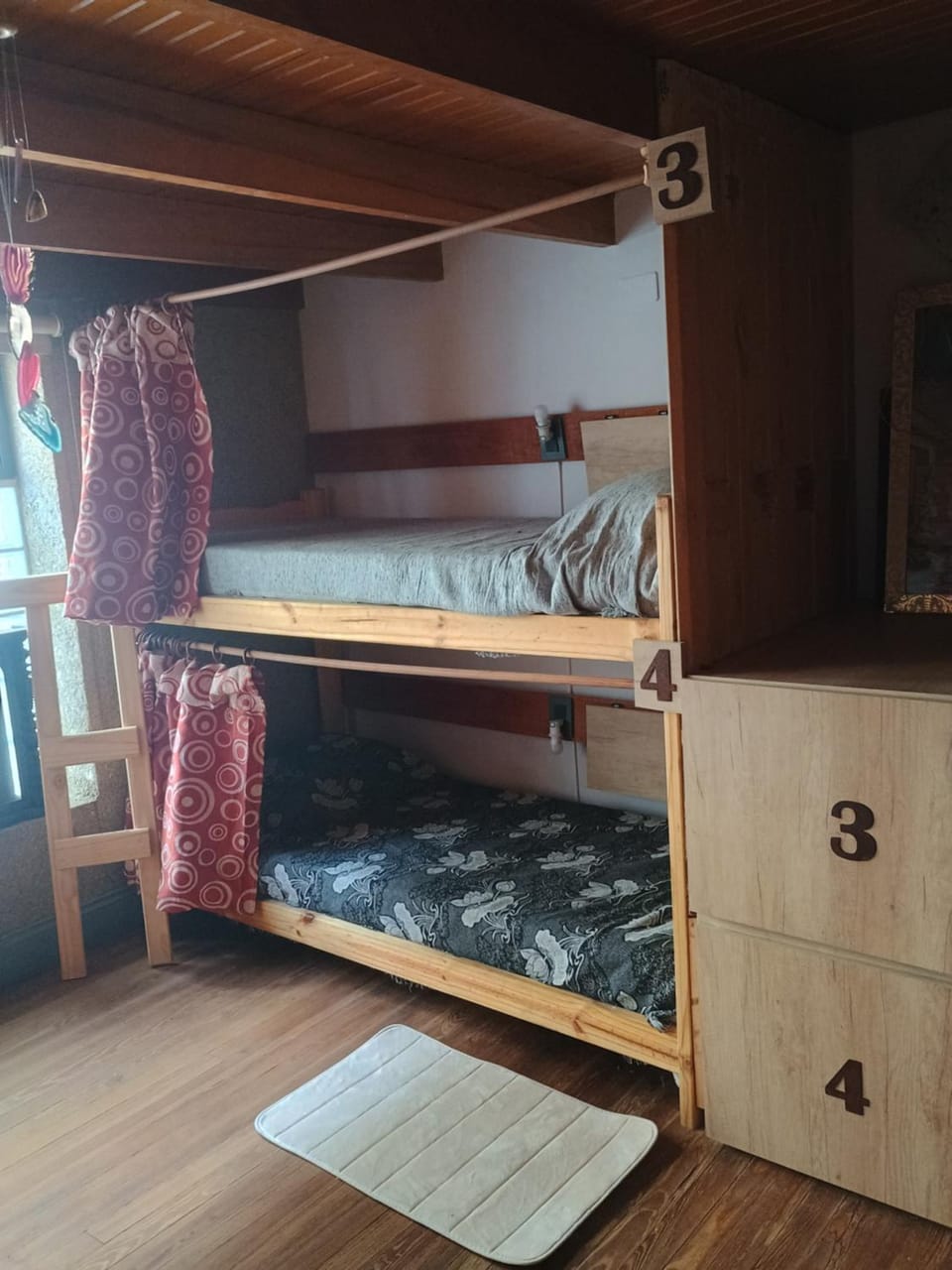 Bed, Photo of the whole room, Bedroom, bunk bed, wardrobe