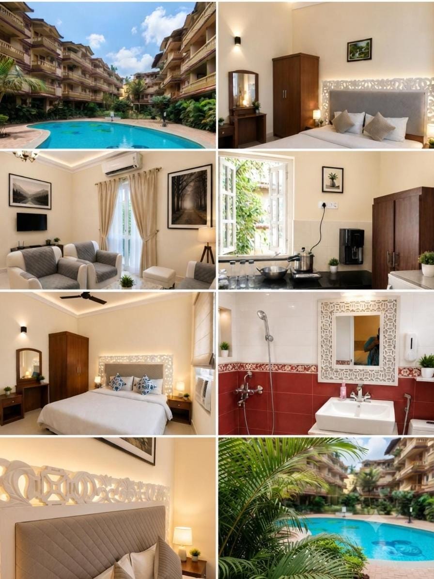 Candolim Beach 2BHK Resort Apartment With Pool North Goa Apartment in Candolim