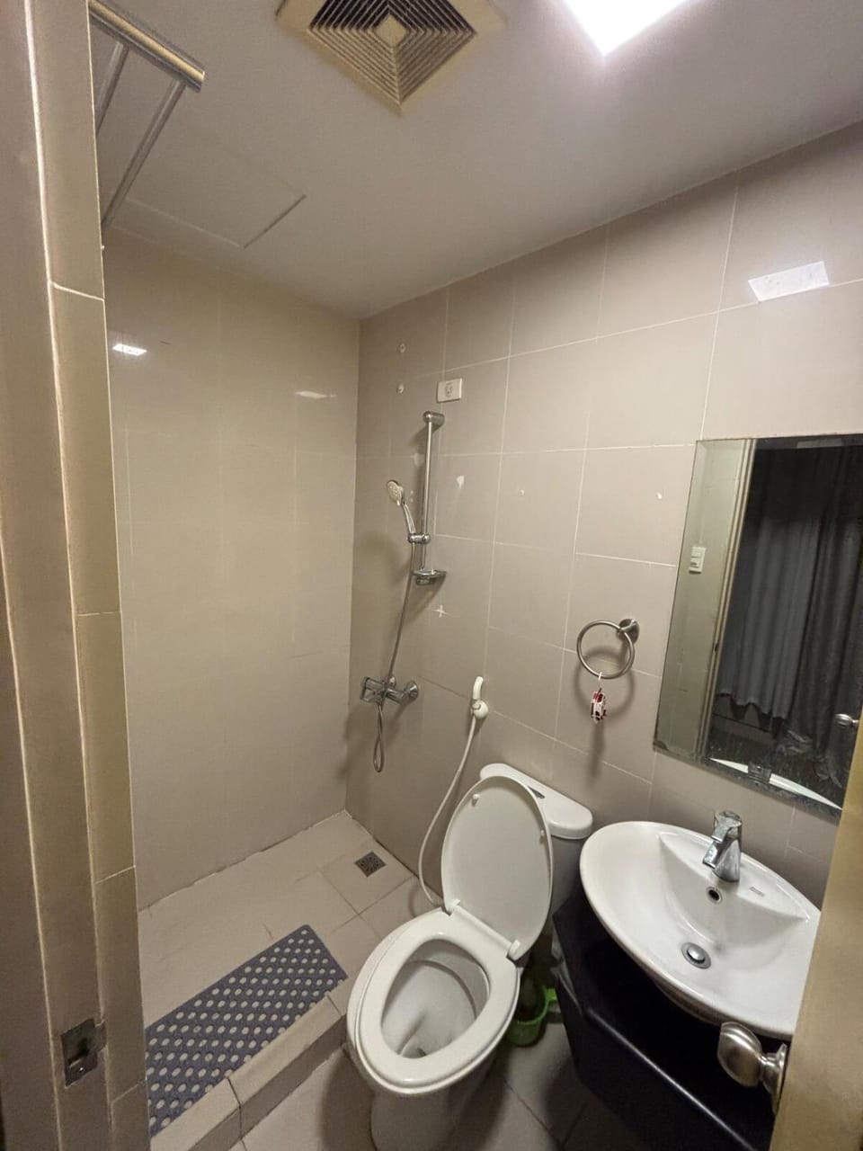 Shower, Toilet, Bathroom, bidet, towels