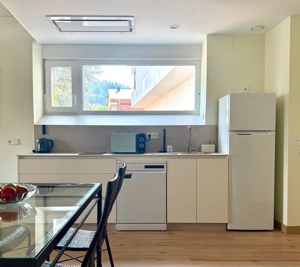 Kitchen or kitchenette, dishwasher