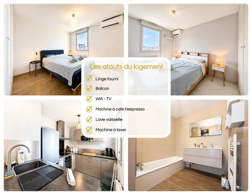 Bed, Day, Night, Bathroom, Kitchen or kitchenette, Photo of the whole room, Bedroom, heating, internet, towels, air conditioner