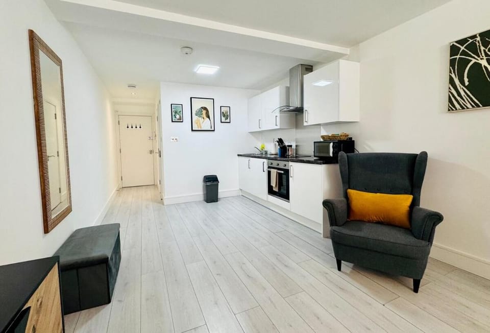 Kitchen or kitchenette, Living room, oven, toaster
