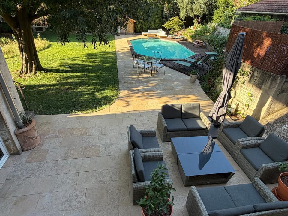 Patio, Garden, Garden view, Swimming pool