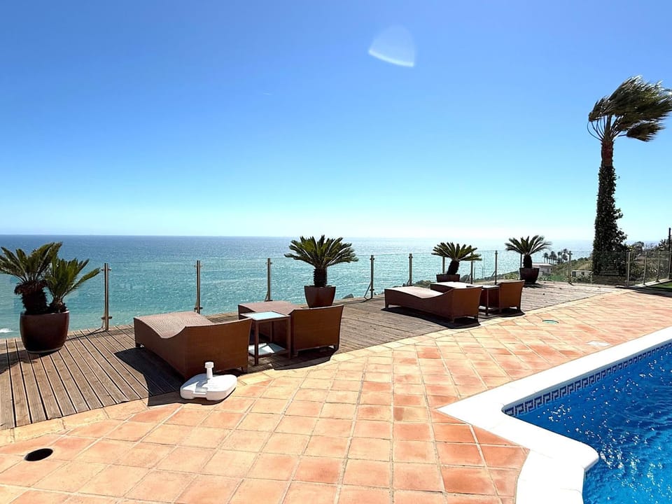 Property building, Living room, Swimming pool