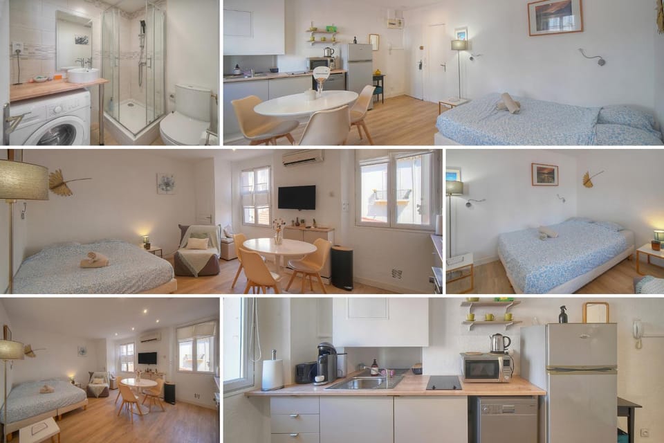 Bed, Kitchen or kitchenette, Living room, Seating area