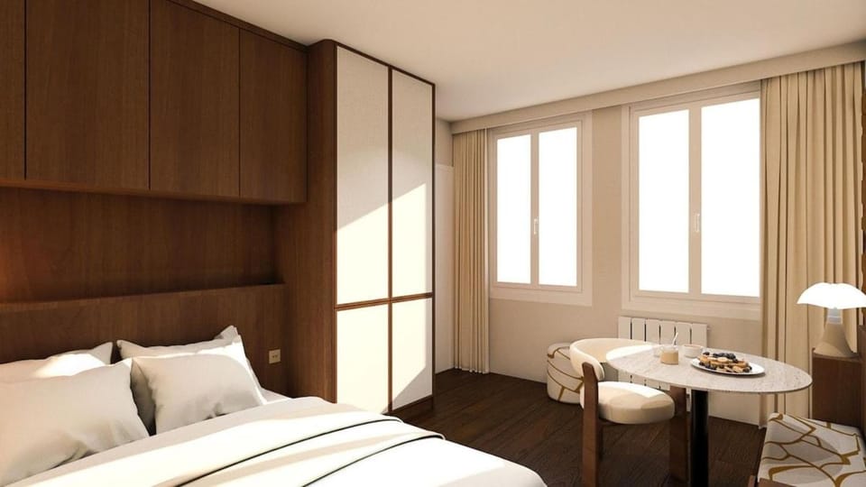 Bed, Living room, Photo of the whole room, Seating area, Bedroom