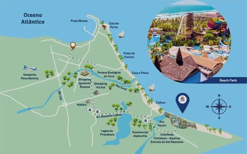 Apto by season in Eusébio near Beach Park Apartment in Fortaleza