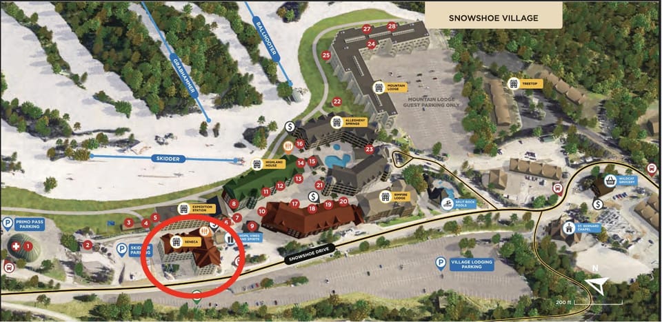 New! Village Ski-inout Condo w Parking & Hot Tub House in Snowshoe