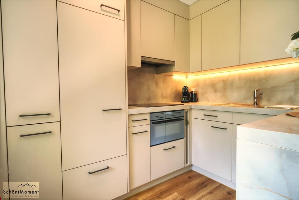 Kitchen or kitchenette, dishwasher, stove