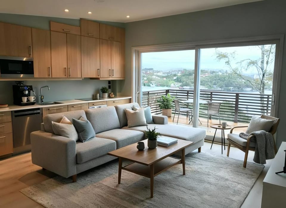 View (from property/room), Kitchen or kitchenette, Living room