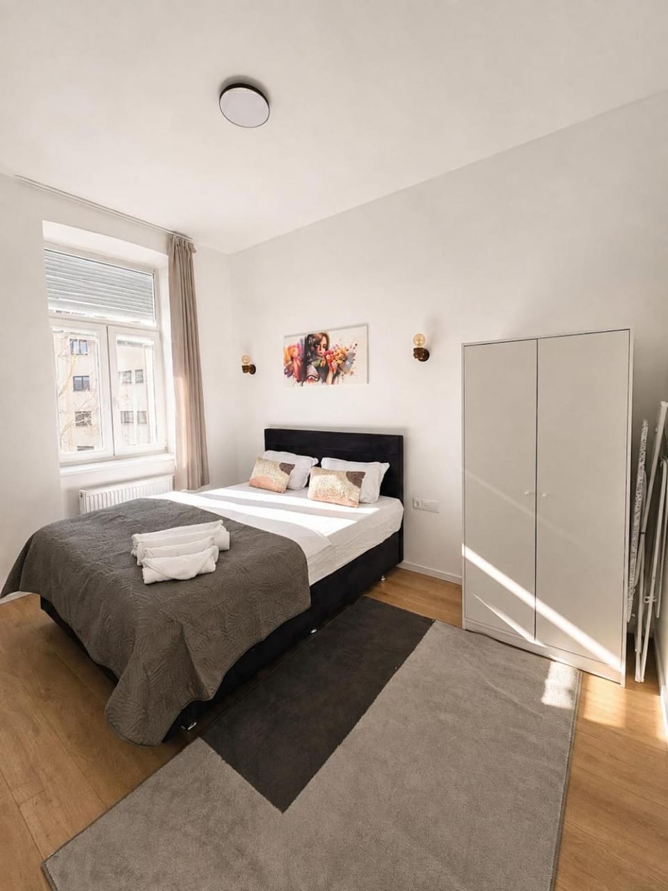 Bed, Photo of the whole room, Bedroom, wardrobe