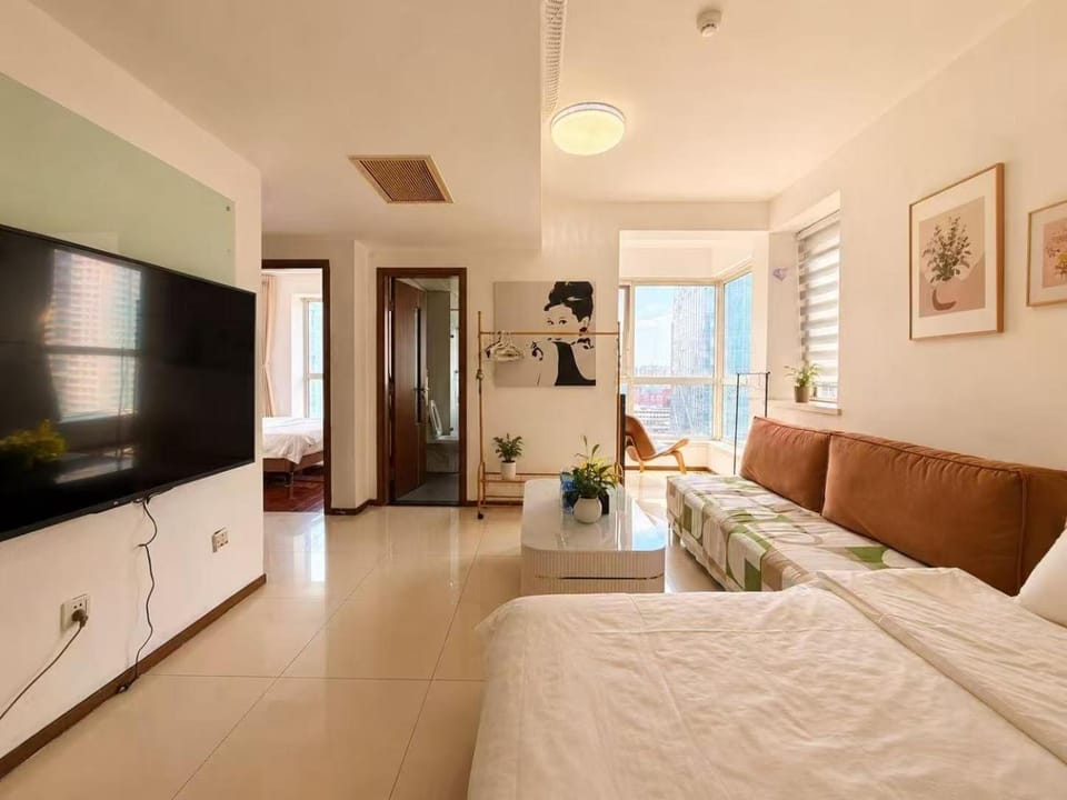 Bed, TV and multimedia, Living room, Photo of the whole room, Bedroom